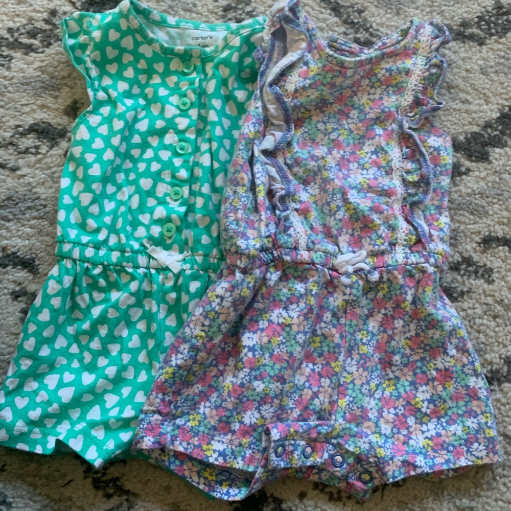 2- 6M Carter’s Rompers
